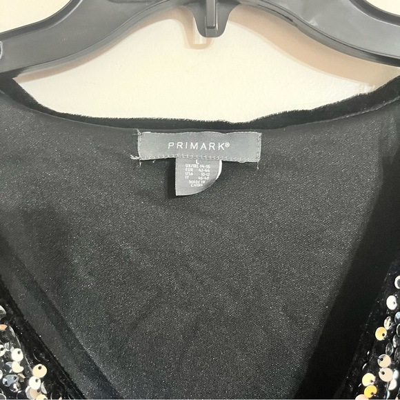 Women’s Primary All Over Sequins Black & Silver Long Sleeve Dress Size Large - Picture 3 of 8